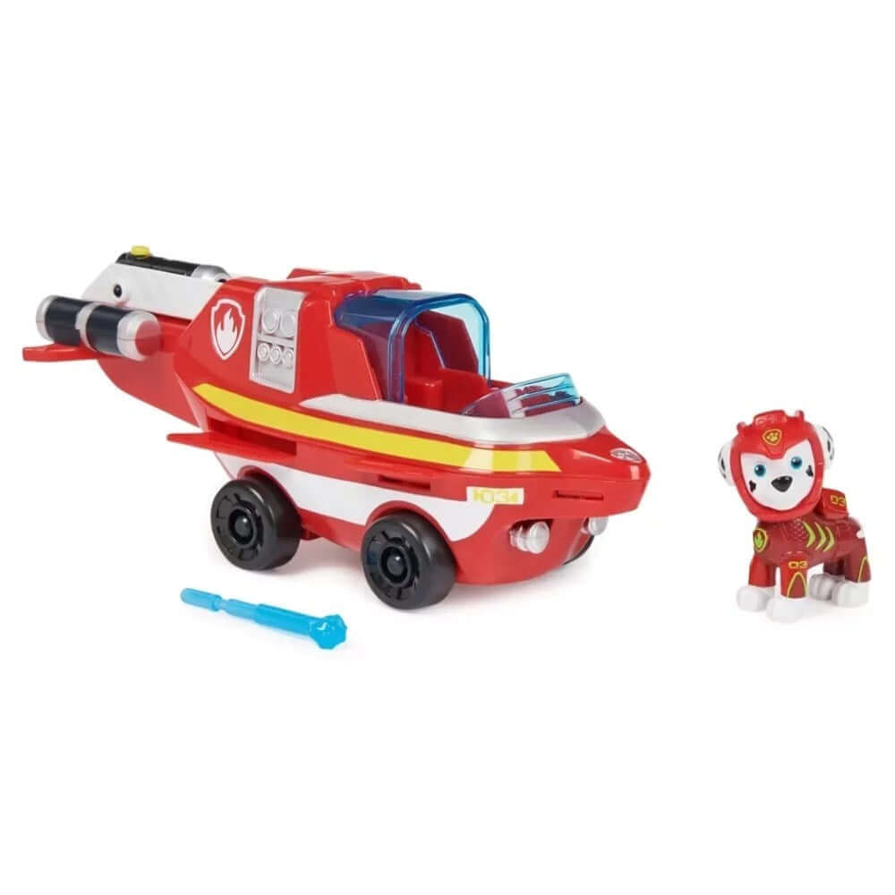 Paw Patrol Aqua Pups Temalı Araçlar Marshall, 6065229-06, 778988435571, Spin Master, Roket Oyuncak