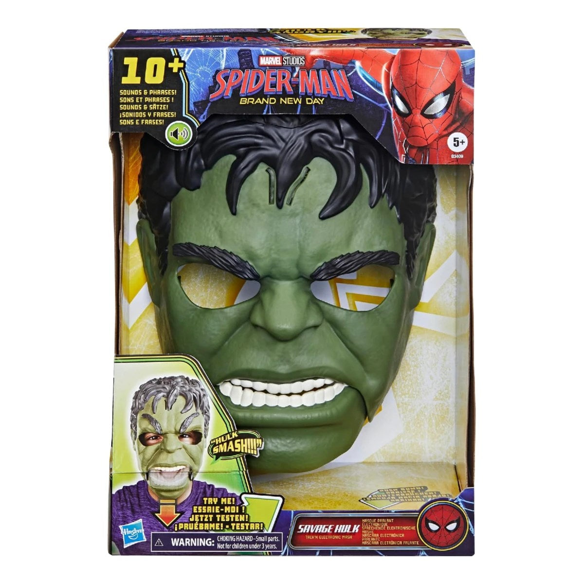 Marvel Spider-Man Brand New Day Hulk Sesli ve Işıklı Elektronik Maske