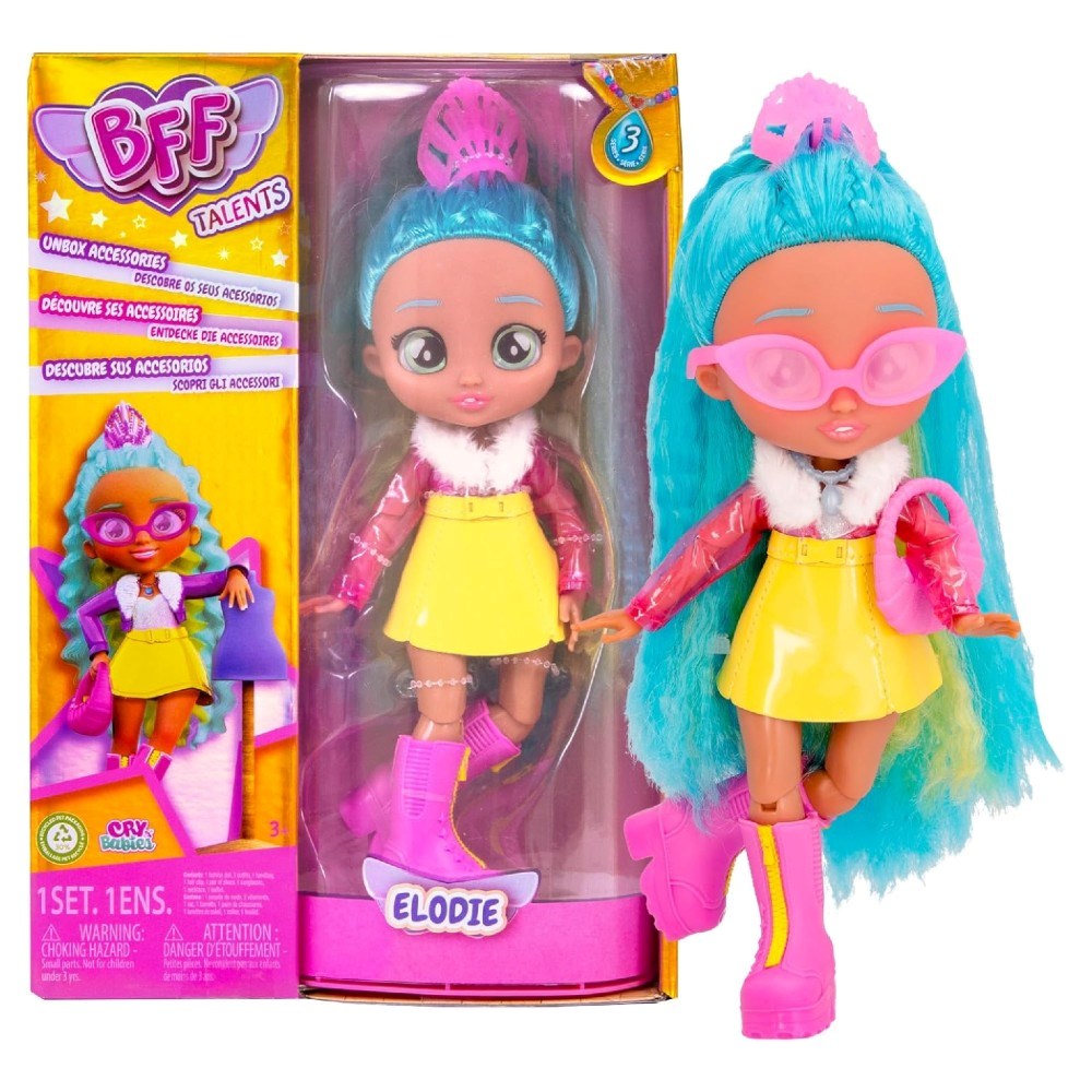 Cry Babies BFF Bebekler S3 Elodie 21 cm Gardırop Kutulu Moda Bebeği