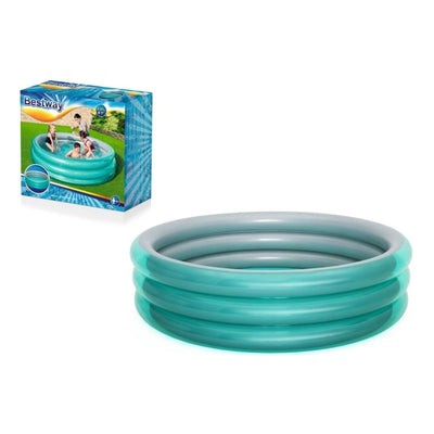Bestway 51043 3 Halkalı Jumbo Çocuk Havuzu 201 cm Genişlik, Dayanıklı PVC Gövde ve 937 Litre Su Kapasiteli Şişme Havuz