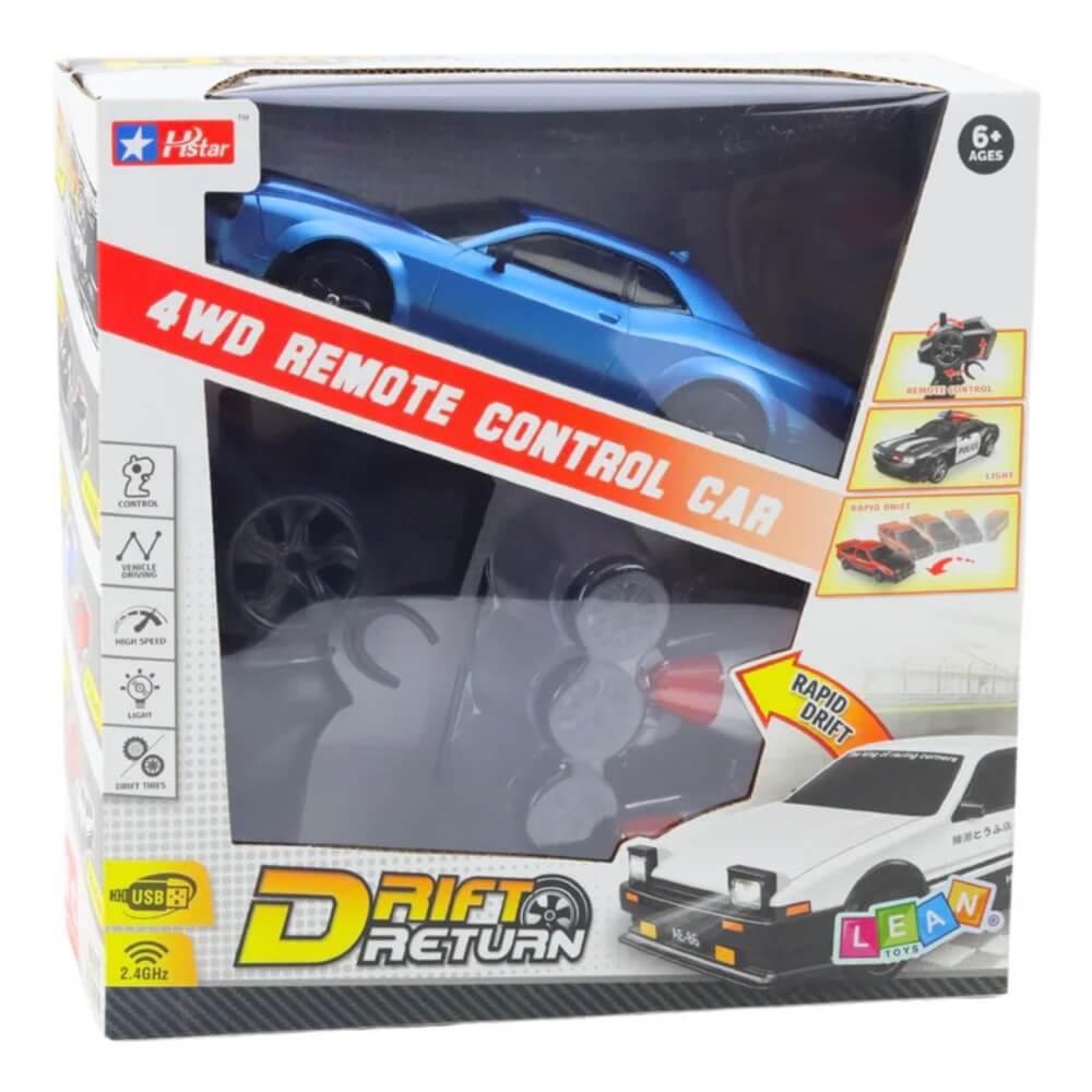 Hstar Uzaktan Kumandalı Işıklı Drift Arabası Challenger Mavi