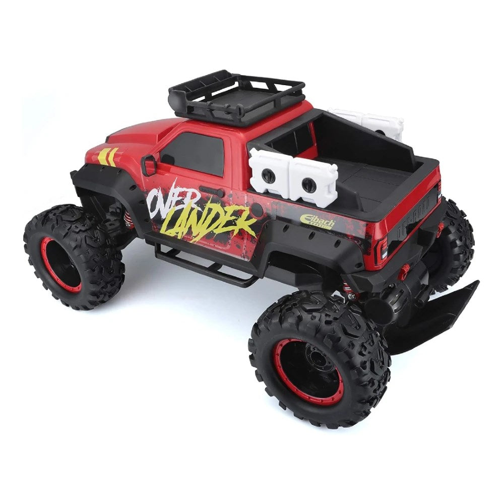 Maisto RC Over Lander Uzaktan Kumandalı Off-Road Araba kırmızı renkli, büyük lastiklere sahip, eğlenceli bir görünüm.