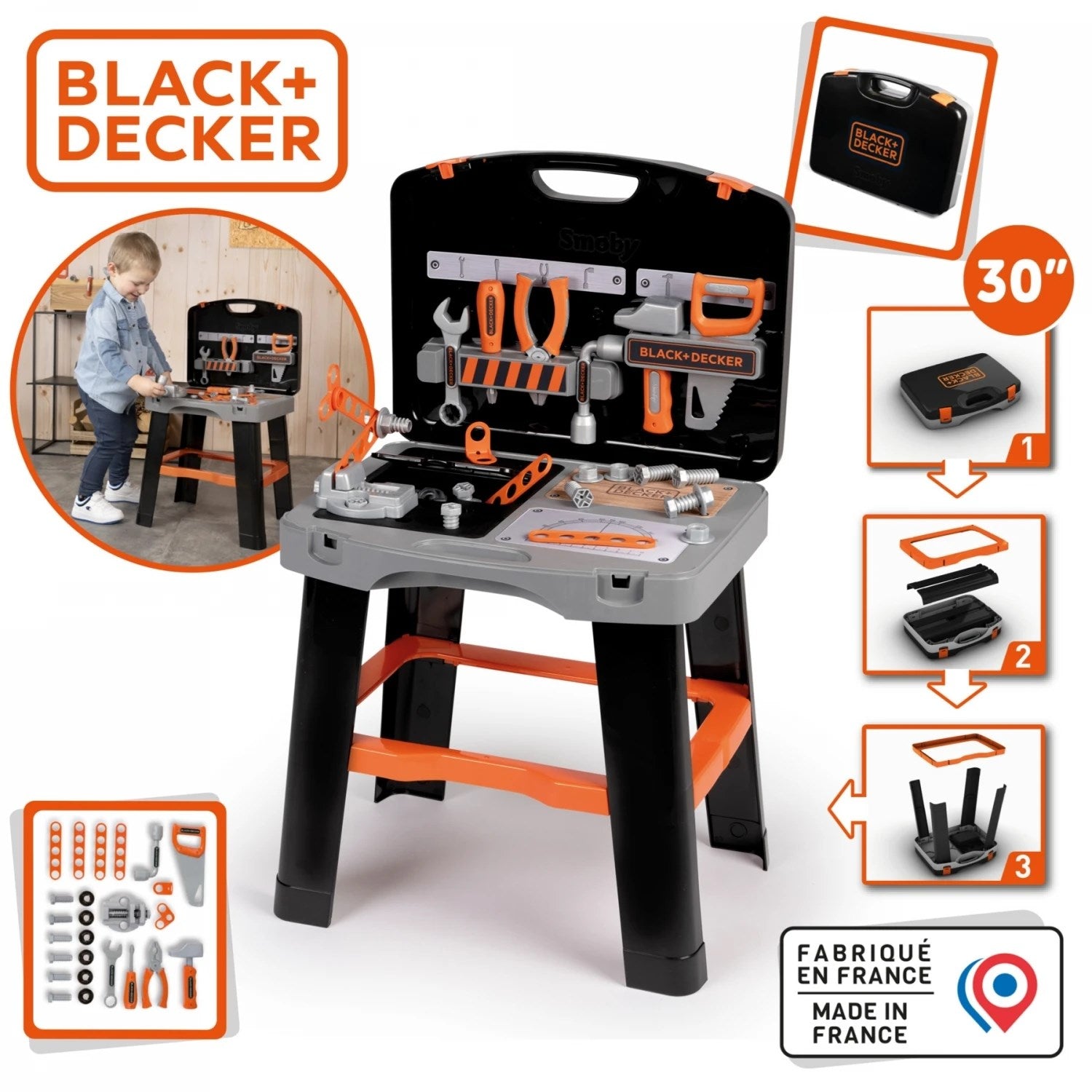 Smoby Black + Decker Bricolo Akıllı Çalışma Tezgahı