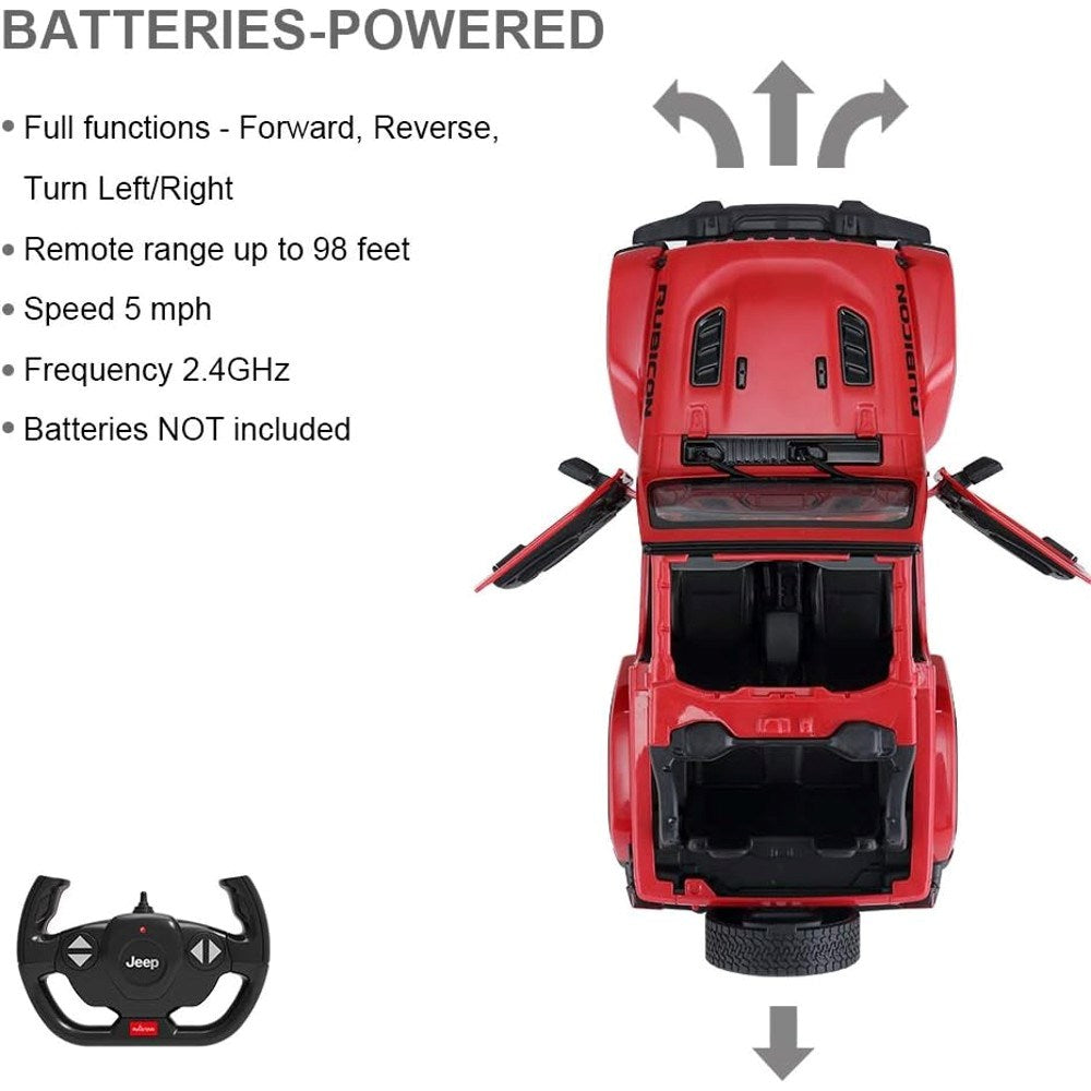 Rastar Jeep Wrangler Rubicon Uzaktan Kumandalı Araba Kırmızı