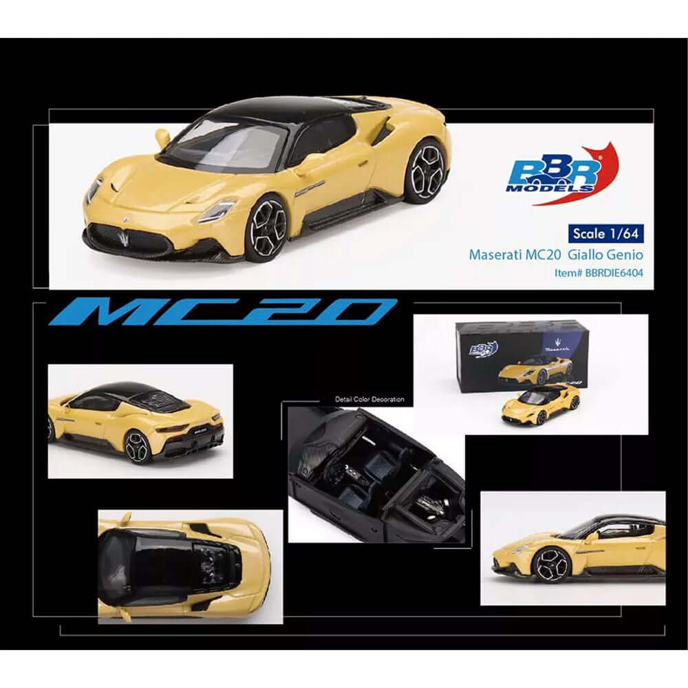 BBR Models Maserati MC20 Giallo Genio
