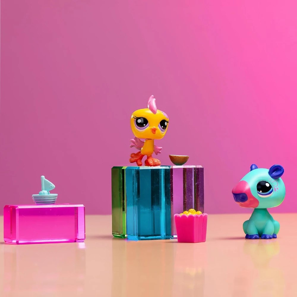 Littlest Pet Shop Minişler 2’li Figür Seti S2 Kapibara ve Kuş, renkli figürler ve oyun seti.