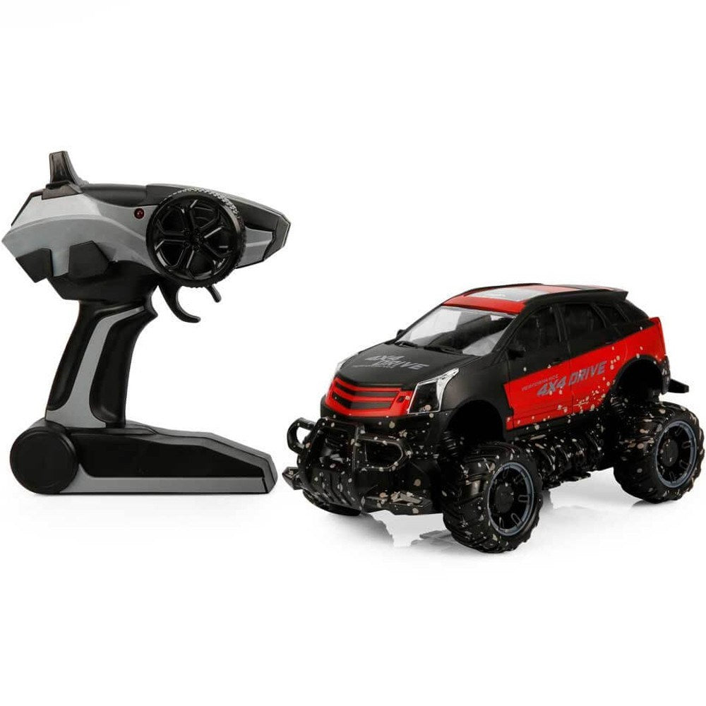 Crazon 4x4 Crazy Off-Road Uzaktan Kumandalı Araba Kırmızı Siyah ile uzaktan kumanda ve off-road aracı.