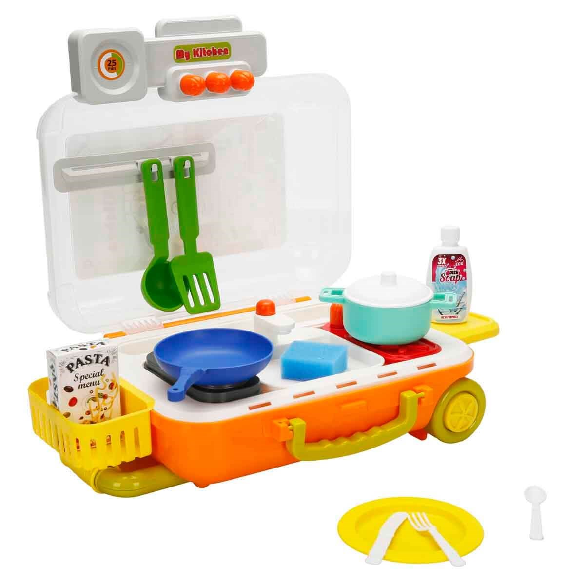 Little Chef Çekçekli Bavul Mutfak Seti 24 Parça