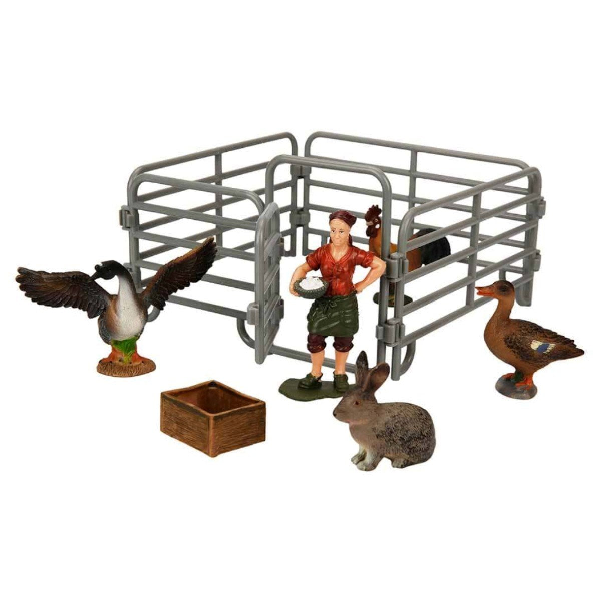 Crazoo Farm Animals Çiftlik Hayvanları Seti Gri Tavşan