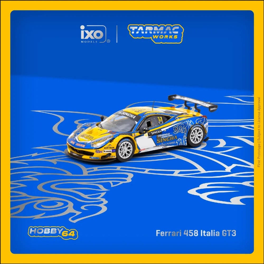 Tarmac 1:64 Ferrari 458 Italia GT3 GT Asia 2016 C. Van Dam - P. Bhirombhakdi