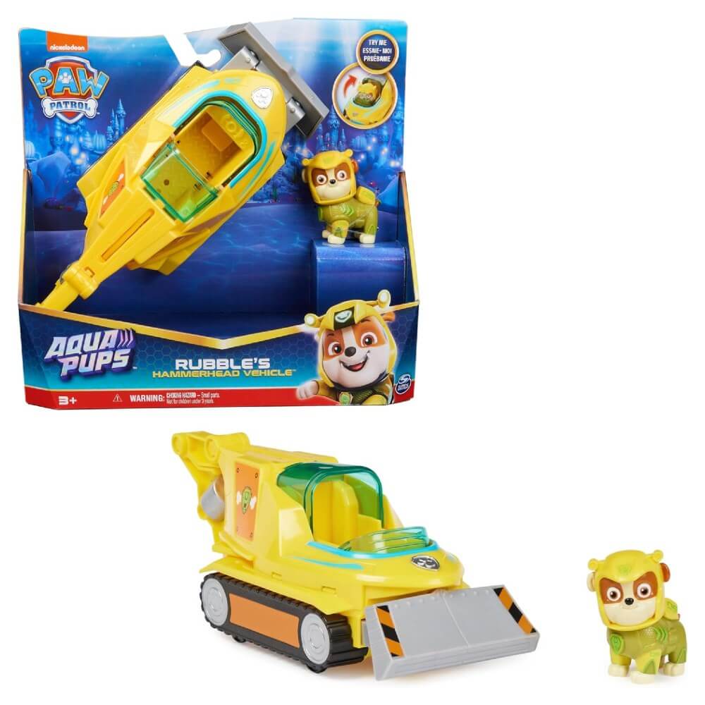 Paw Patrol Aqua Pups Temalı Araçlar Rubble 6065229-04 778988435571 Spin Master Roket Oyuncak