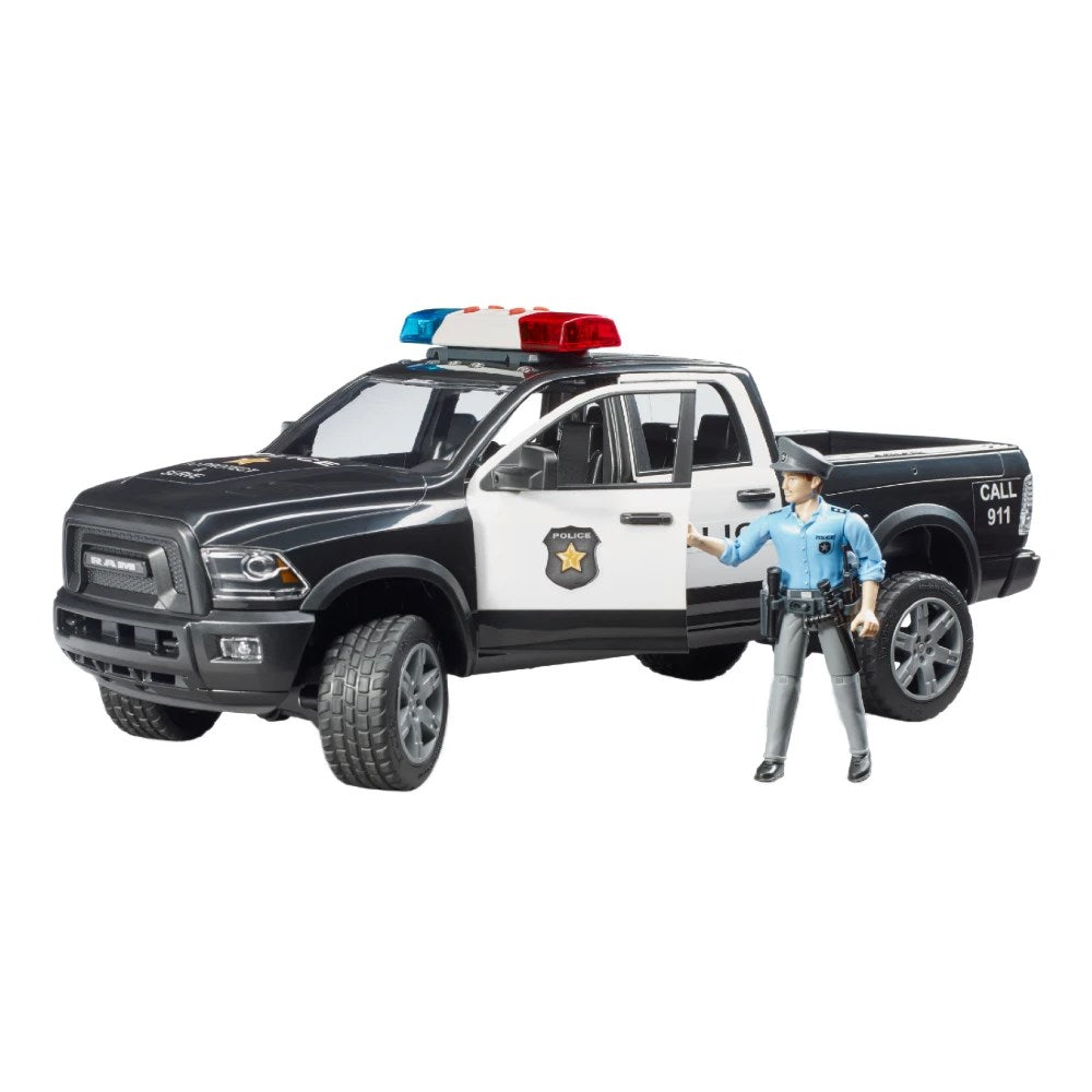 Bruder Sesli Işıklı Ram 2500 Polis Aracı ve Memur BR02505