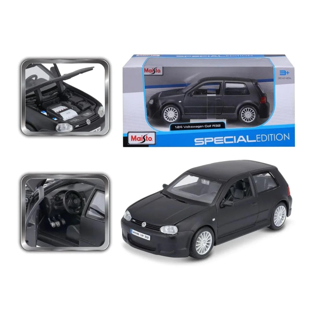 Maisto Special Edition Model Araba Volkswagen Golf R32 Siyah