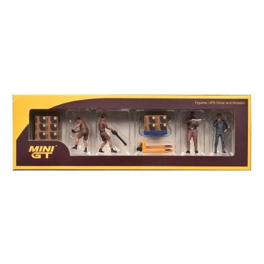 Mini GT Figurine UPS Driver and Workers