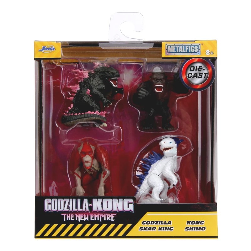 Jada Godzilla 4'lü Figür Seti Godzilla, King Kong, Skar King ve Shimo