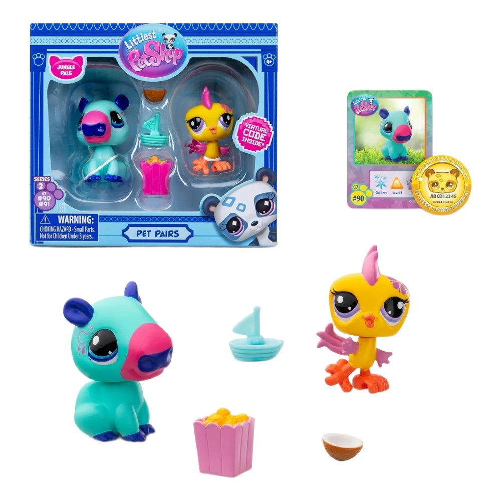 Littlest Pet Shop Minişler 2’li Figür Seti S2 Kapibara ve Kuş, sevimli oyuncak figürler ve aksesuarlar.