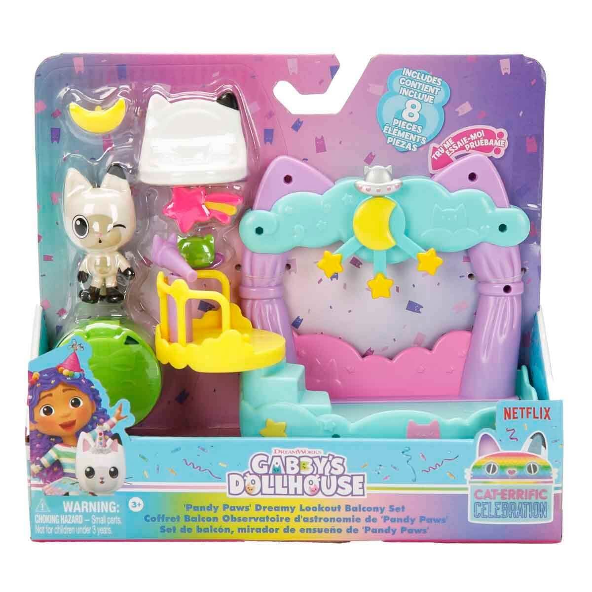 Gabby's Dollhouse Balkon Oyun Seti Pandy Paws Dreamy Lookout
