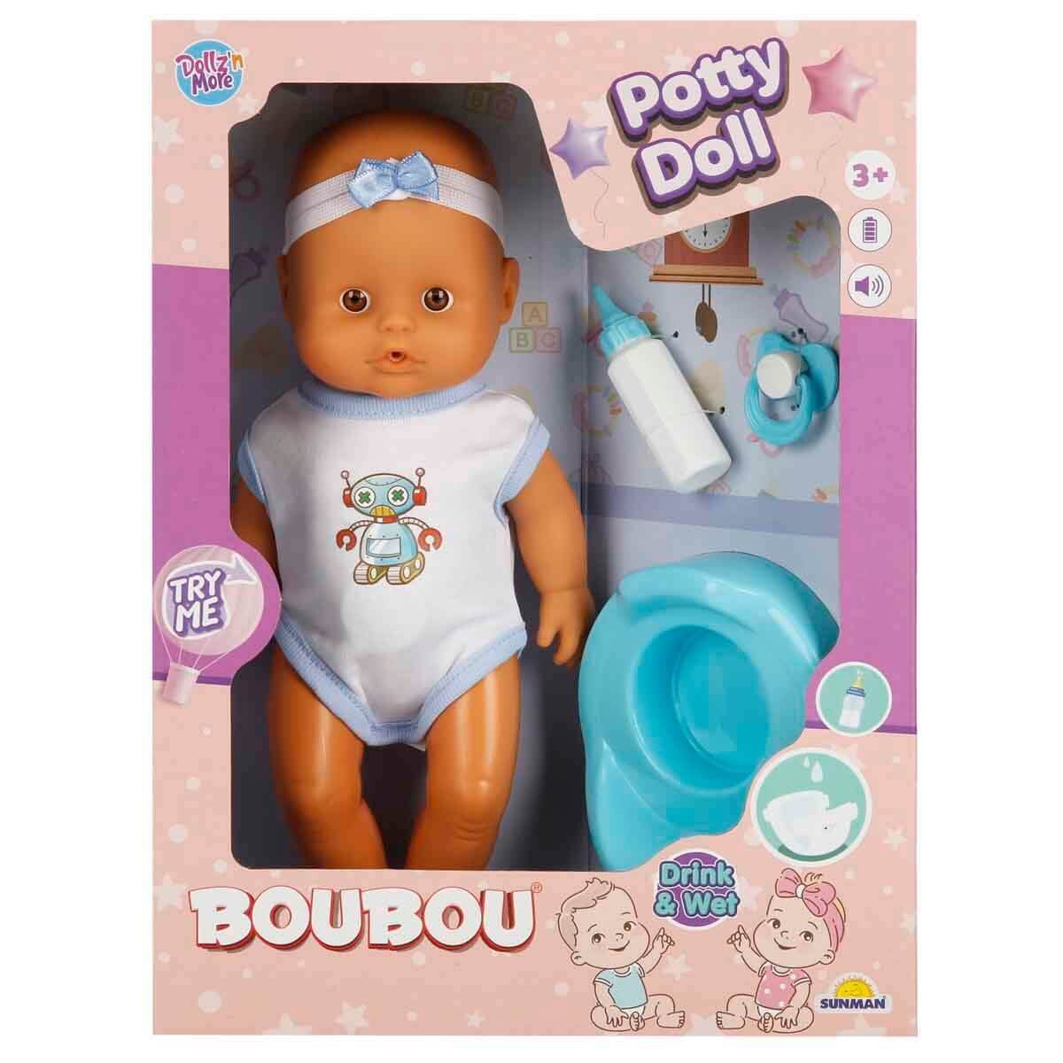 Dollz n More Boubou Altını Islatan Konuşan Bebek 30 Cm Mavi