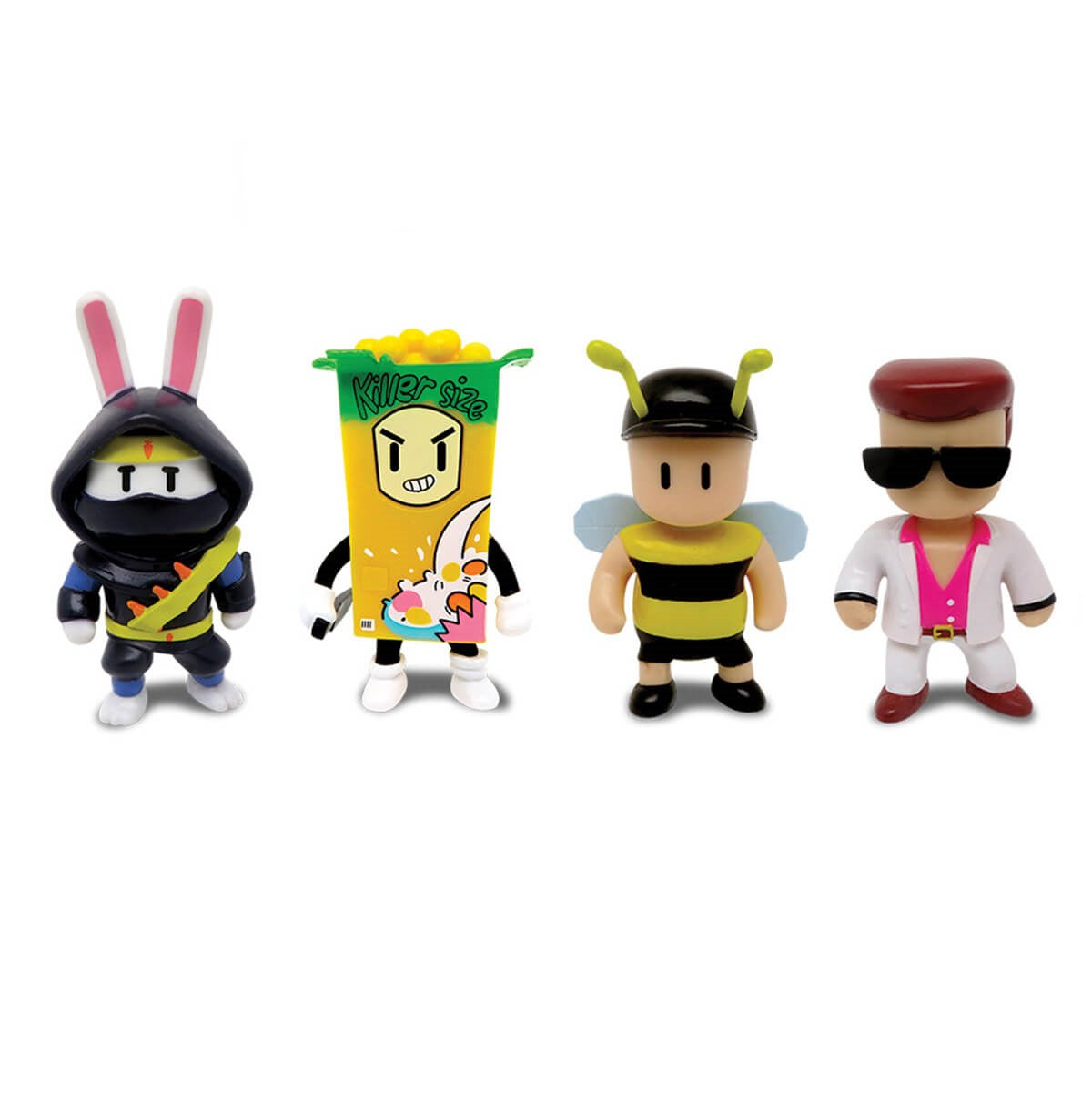 Stumble Guys 5’li Mini Figür Seti S2 Furiken dördü bir arada eğlenceli figürler.