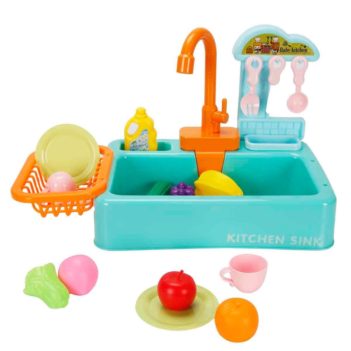 Little Chef Mutfak Lavabosu Oyun Seti 20 Parça Yeşil