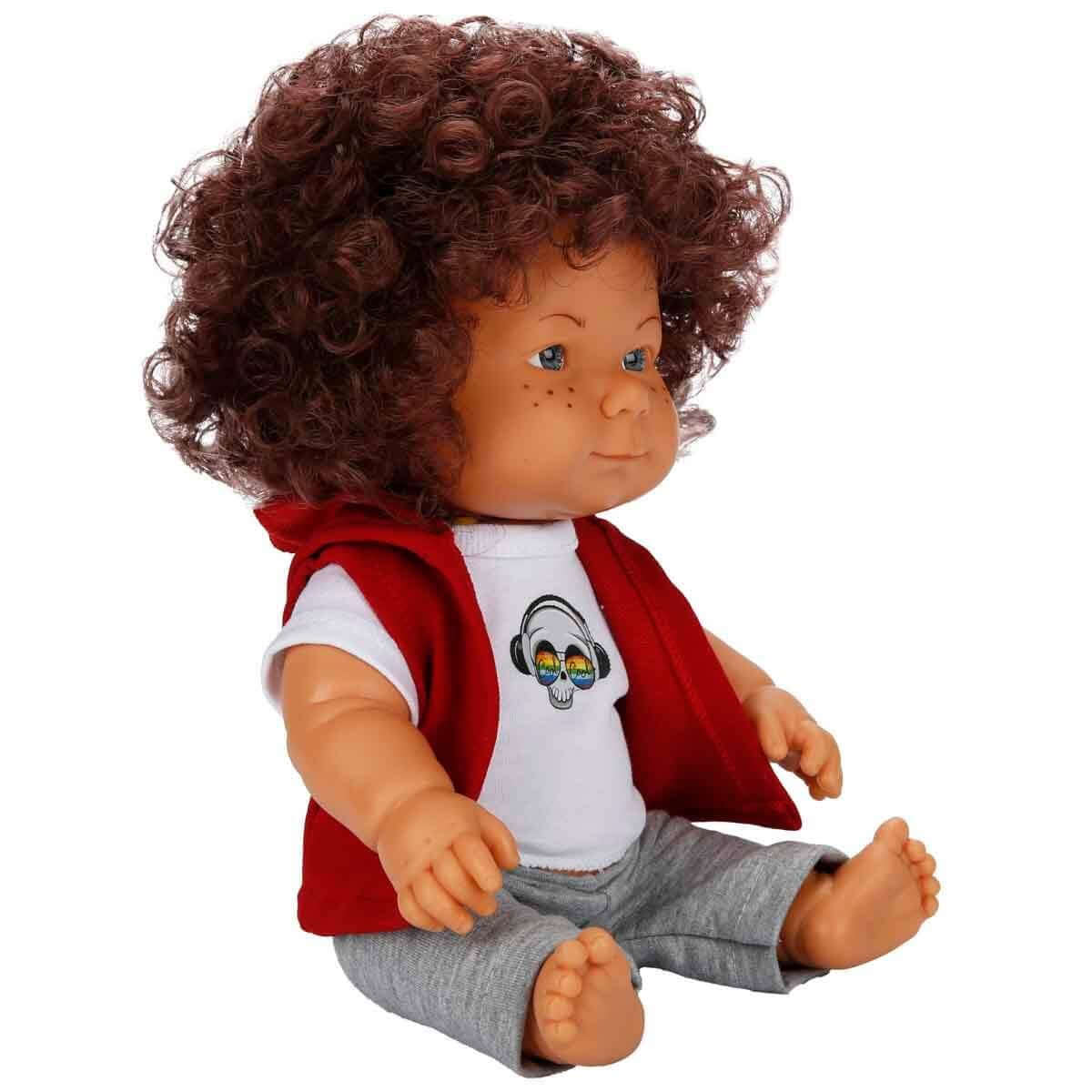 Dollz n More Curly Bebek 35 Cm Kurukafa Tişörtlü
