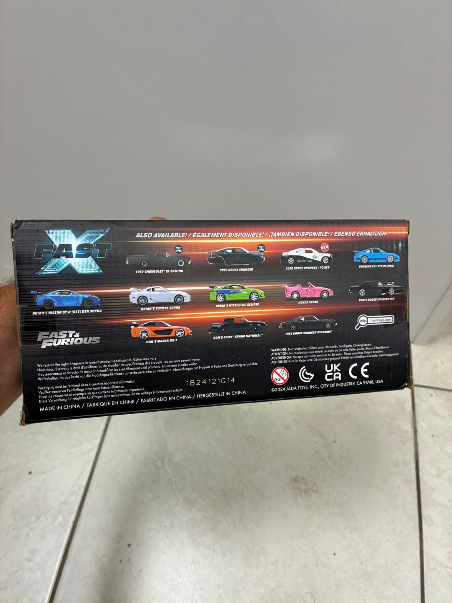 Outlet - Jada 1:24 Fast X 2023 Nissan Z Die-Cast Model Araç (Kutusu Hasarlı)