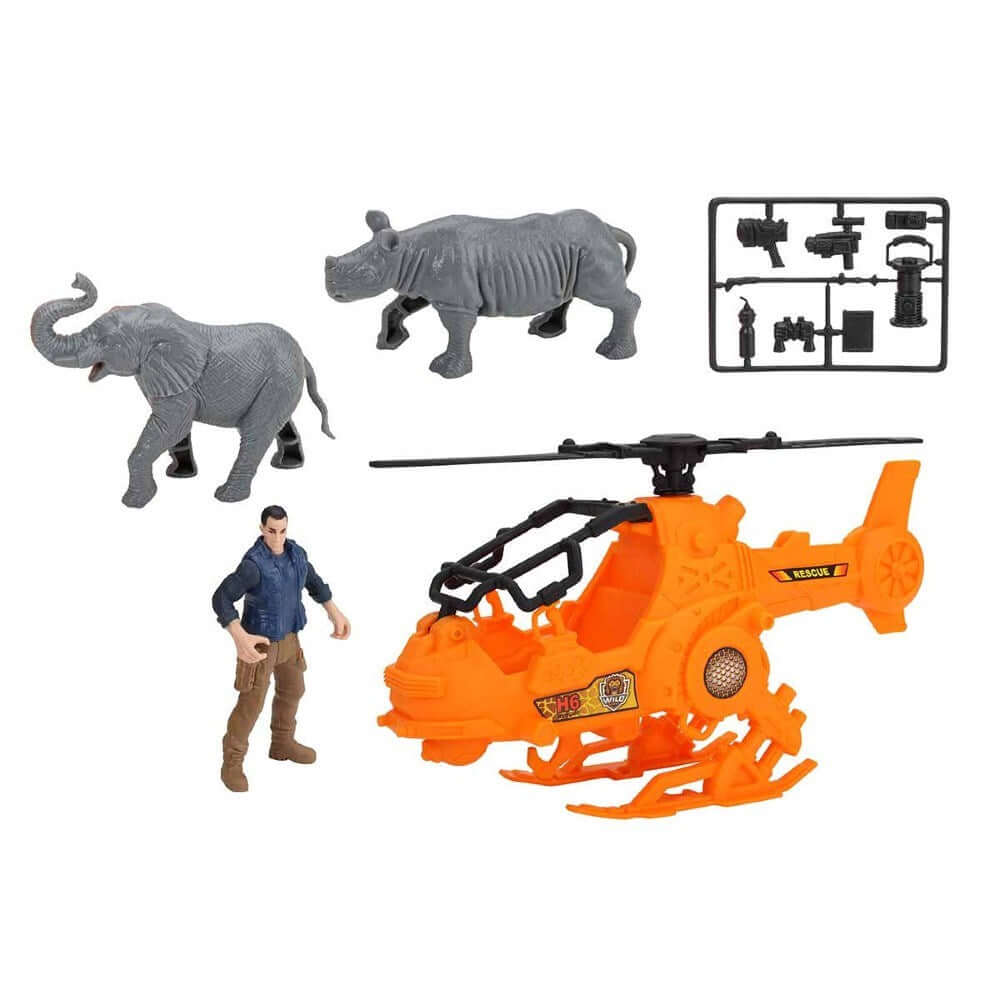 Chap Mei Wild Quest Safari Oyun Seti Gergedan ve Fil