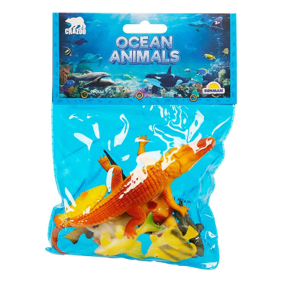 Crazoo Okyanus Hayvanları Poşetli Hayvan Oyun Seti Timsah
