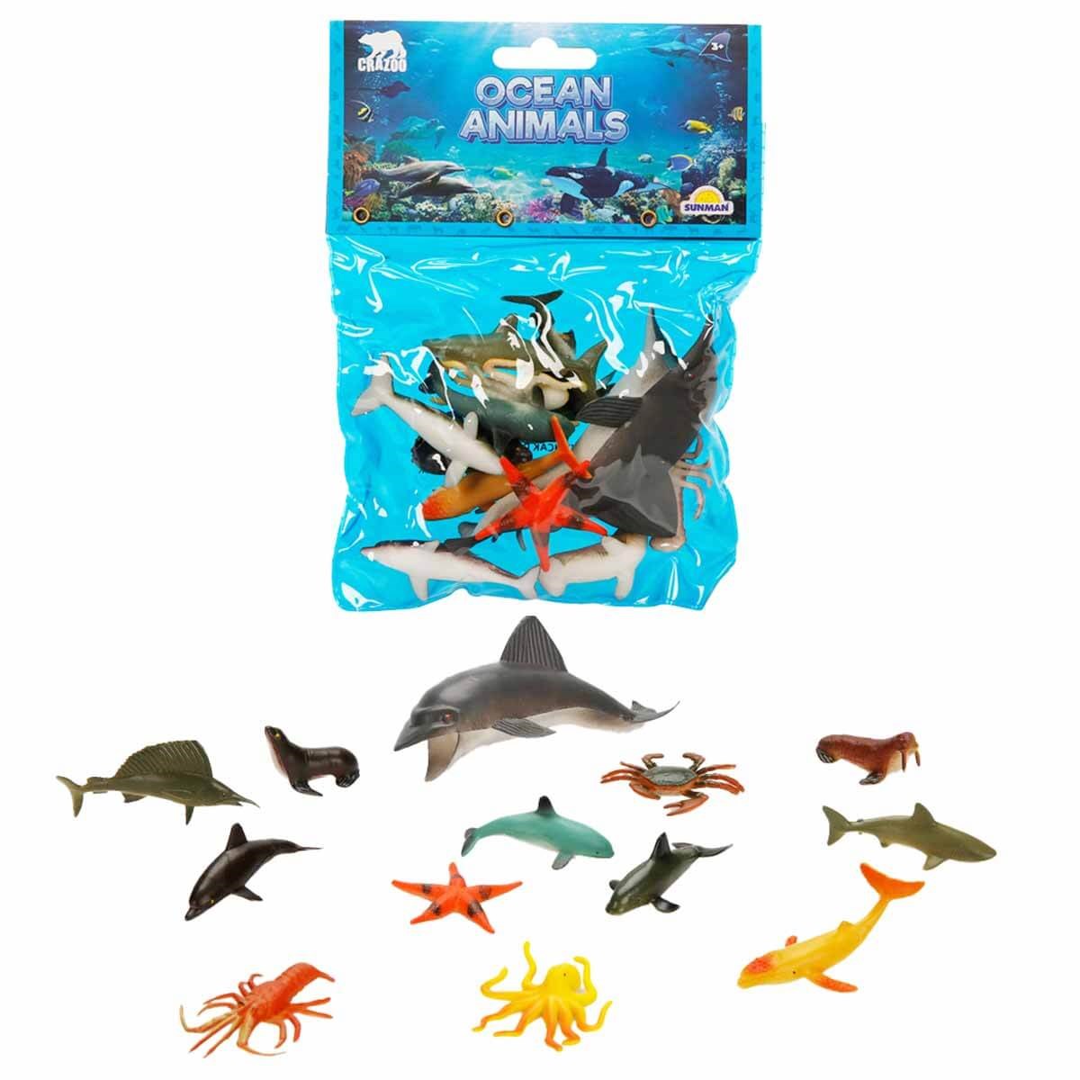 Crazoo Okyanus Hayvanları Poşetli Hayvan Oyun Seti Yıldız