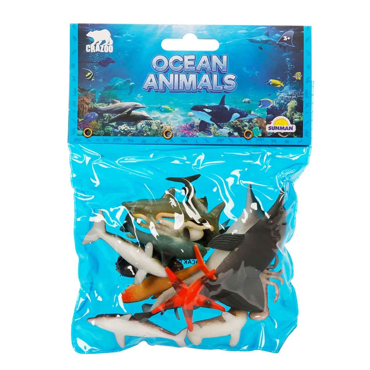 Crazoo Okyanus Hayvanları Poşetli Hayvan Oyun Seti Yıldız