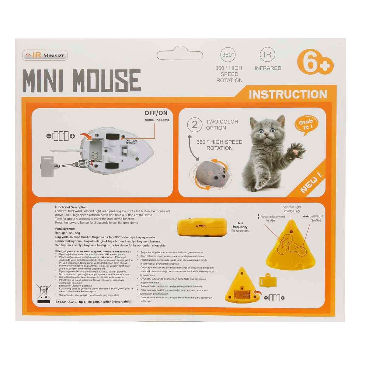 Crazoo Uzaktan Kumandalı Kızılötesi Mini Fare