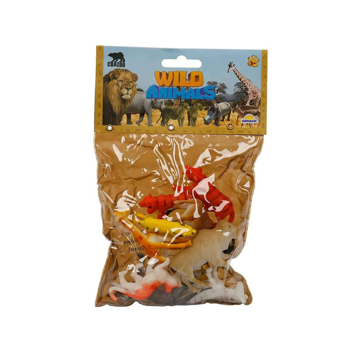 Crazoo Vahşi Hayvanlar Poşetli Hayvan Oyun Seti Zürafa