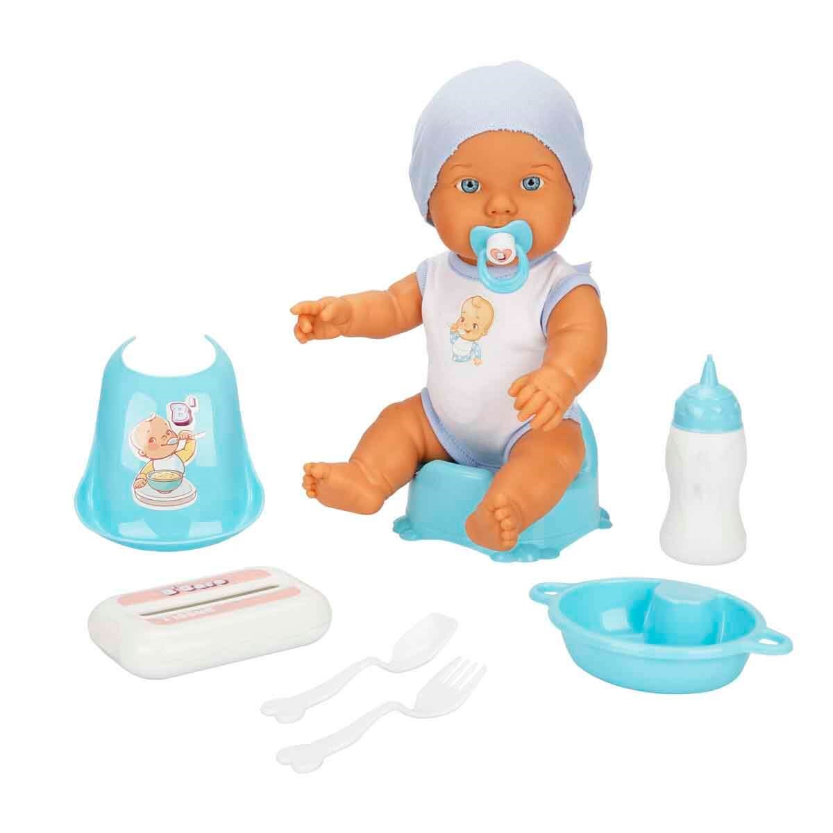 Dollz n More Bebelou Sesli Care Time Oyun Seti 32 Cm Mavi