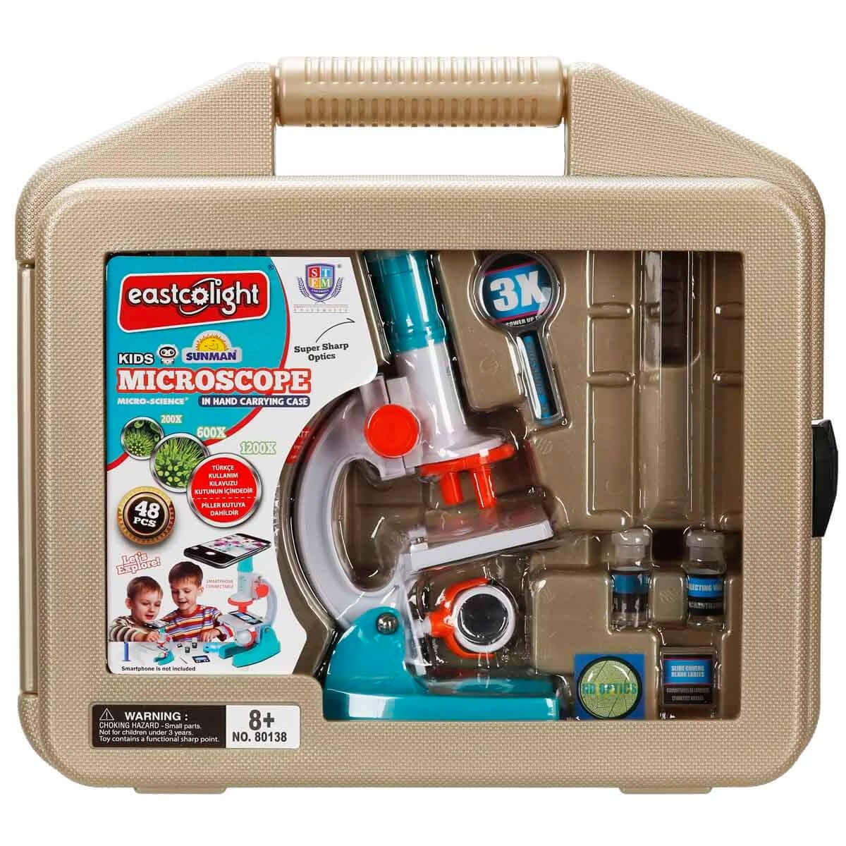 Eastcolight Bilim Seti Mikroskop 200/600/1200x 48 Parça