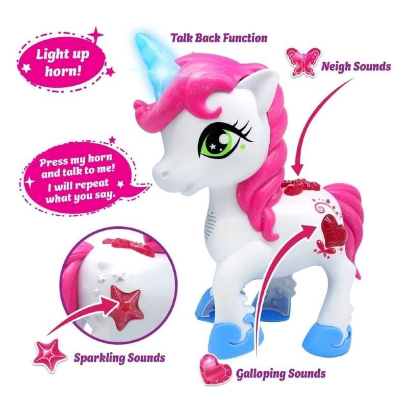 Giocheria Gio Baby Konuşan Sevimli Unicorn Lilly