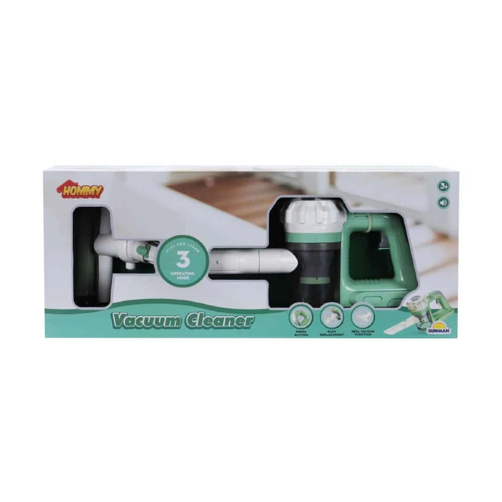 Hommy Oyuncak Dikey Süpürge Sesli Fonksiyonlu Yeşil