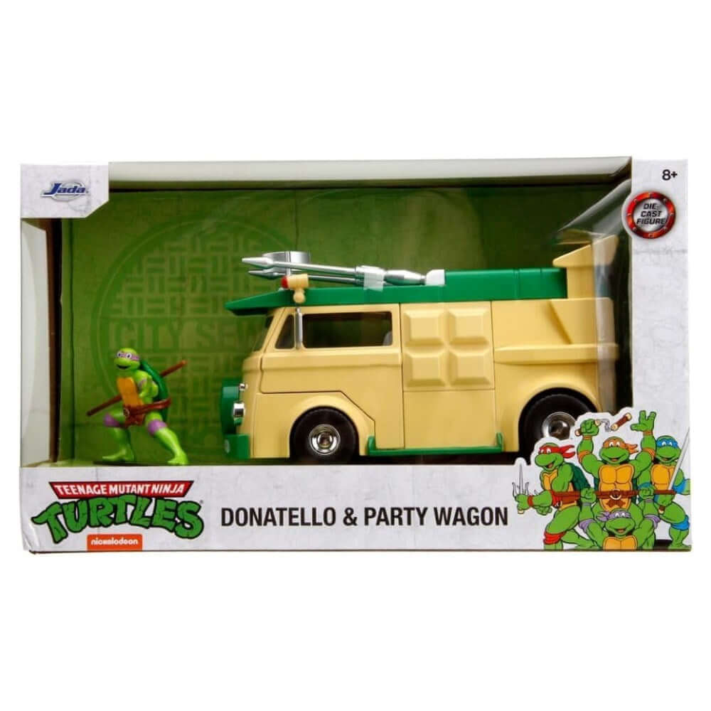 Jada Ninja Kaplumbağalar Donatello Party Wagon Araç ve Figür