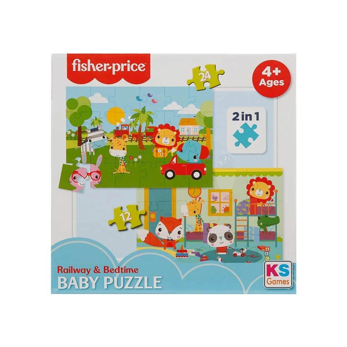 Ks Games Fisher Price Baby Puzzle Railway Bedtime 2in1