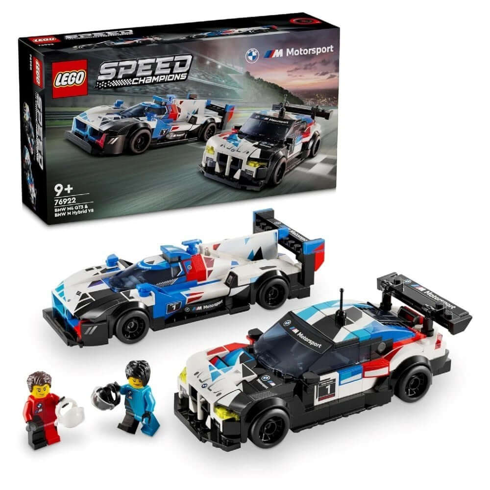 LEGO Speed Champions BMW M4 GT3 & BMW M Hybrid V8 76922  iki yarış arabası ve mini figürlerden oluşan set.