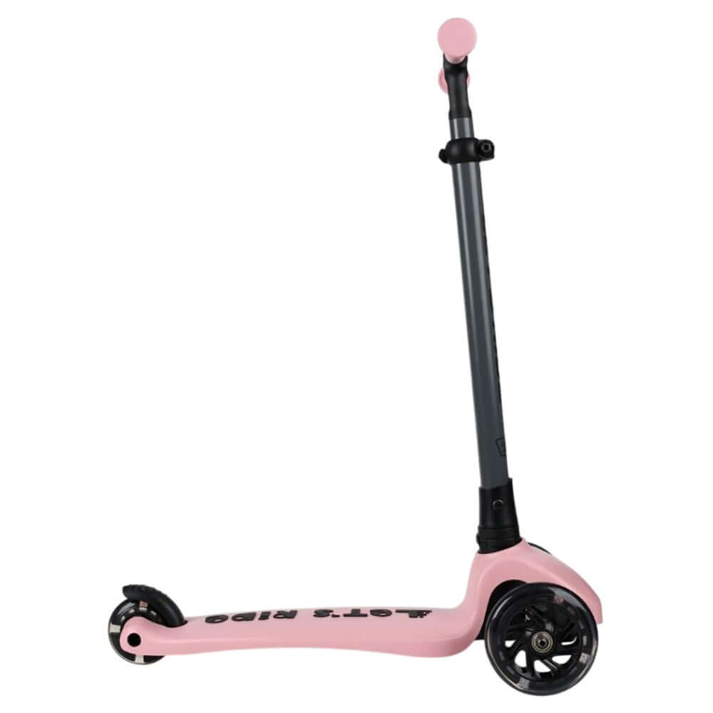 Let's Ride 3 Tekerlekli Katlanabilir Işıklı Scooter Pembe