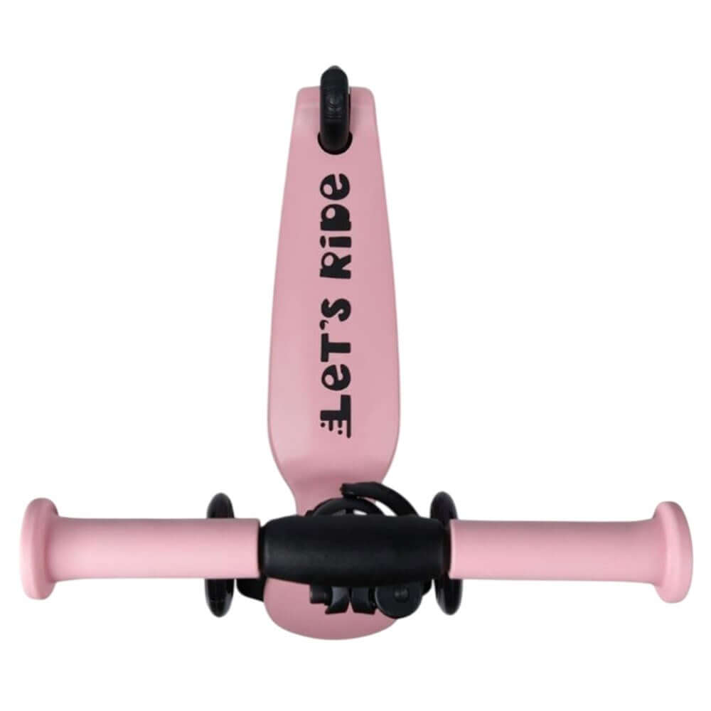 Let's Ride 3 Tekerlekli Katlanabilir Işıklı Scooter Pembe