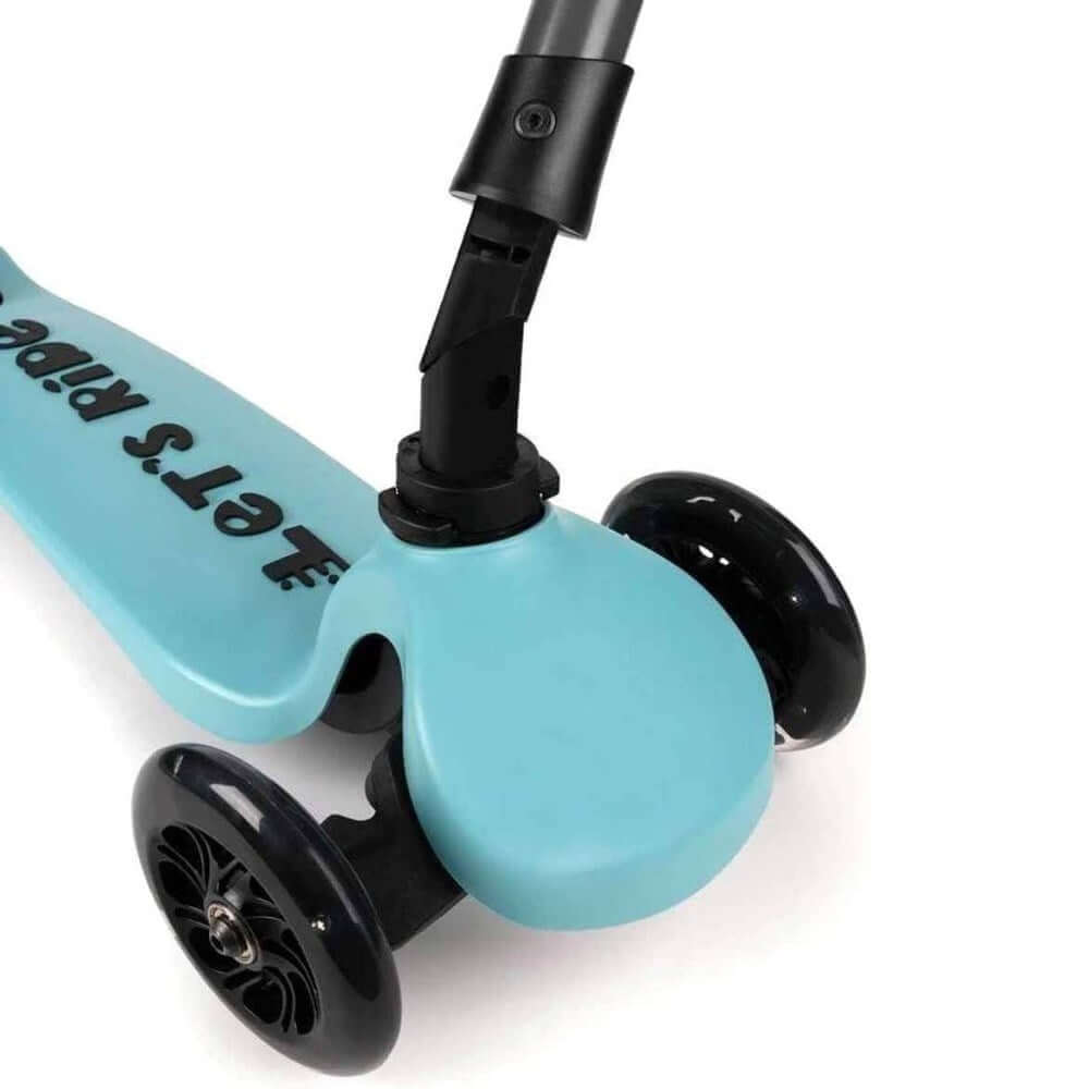 Let's Ride 3 Tekerlekli Katlanabilir Işıklı Scooter Turkuaz