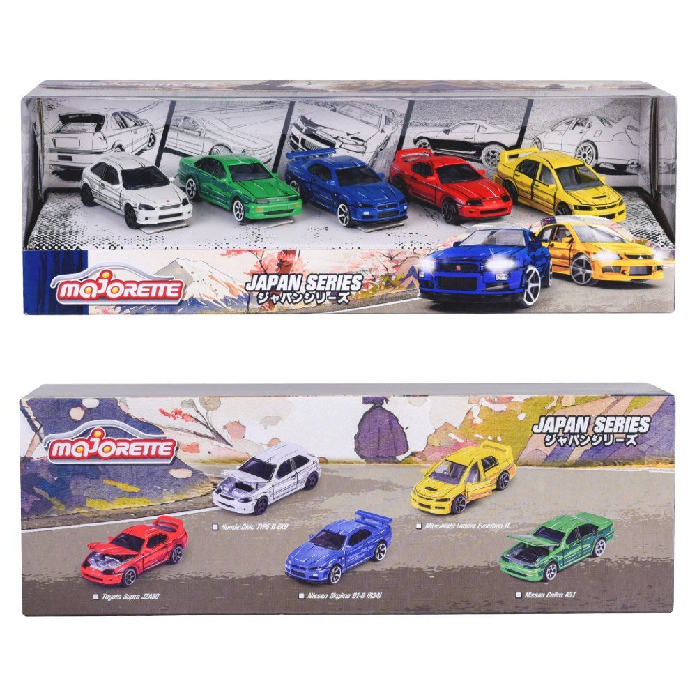 Majorette 5'li Diecast Koleksiyon Arabaları Seti Japan Series
