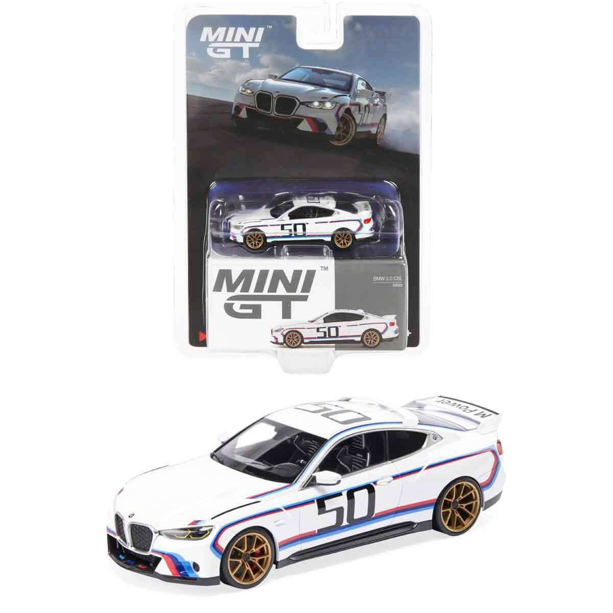 Mini GT Bmw 3.0 CSL White LHD MGT00863-BL