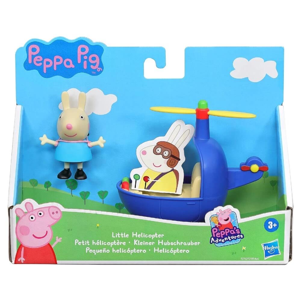 Peppa Pig Figür ve Araç Seti Rebecca Rabbit ve Mavi Helikopter