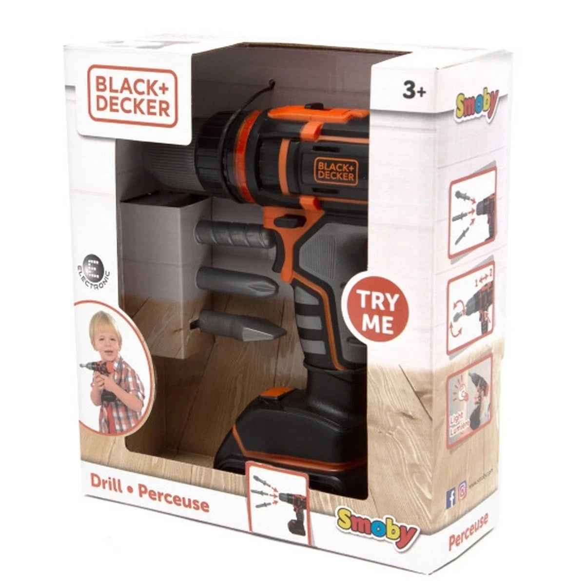 Smoby Black + Decker Oyuncak Elektrikli Matkap
