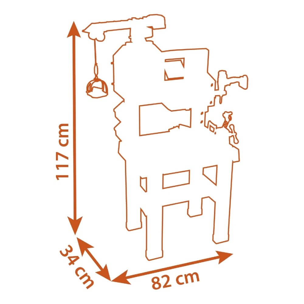 Smoby Black & Decker Vinçli Çalışma Tamir Tezgahı