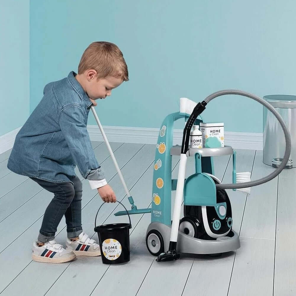Smoby Temizlik Arabası ve Elektrikli Süpürge