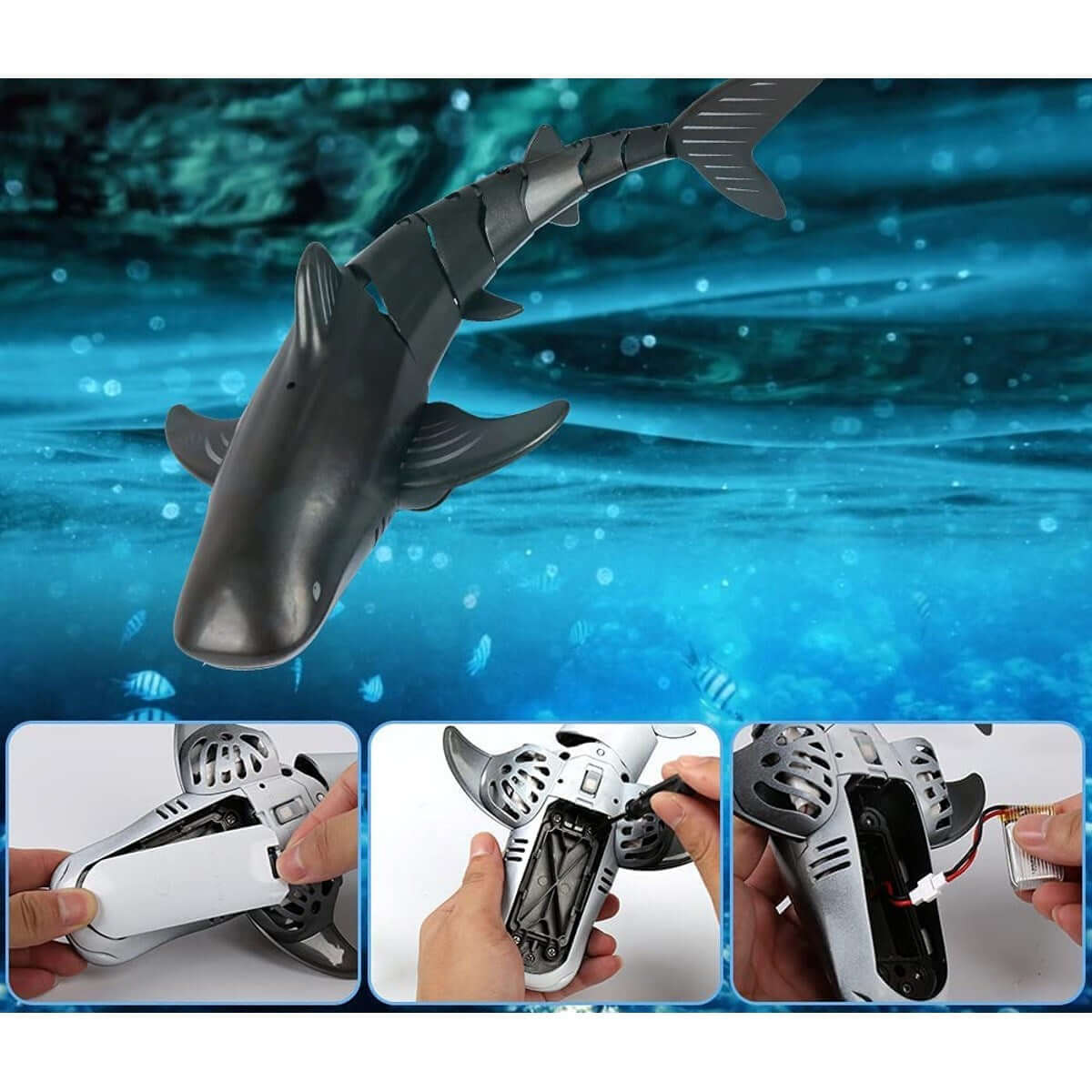 Suncon Uzaktan Kumandalı Köpek Balığı 30 Cm Siyah