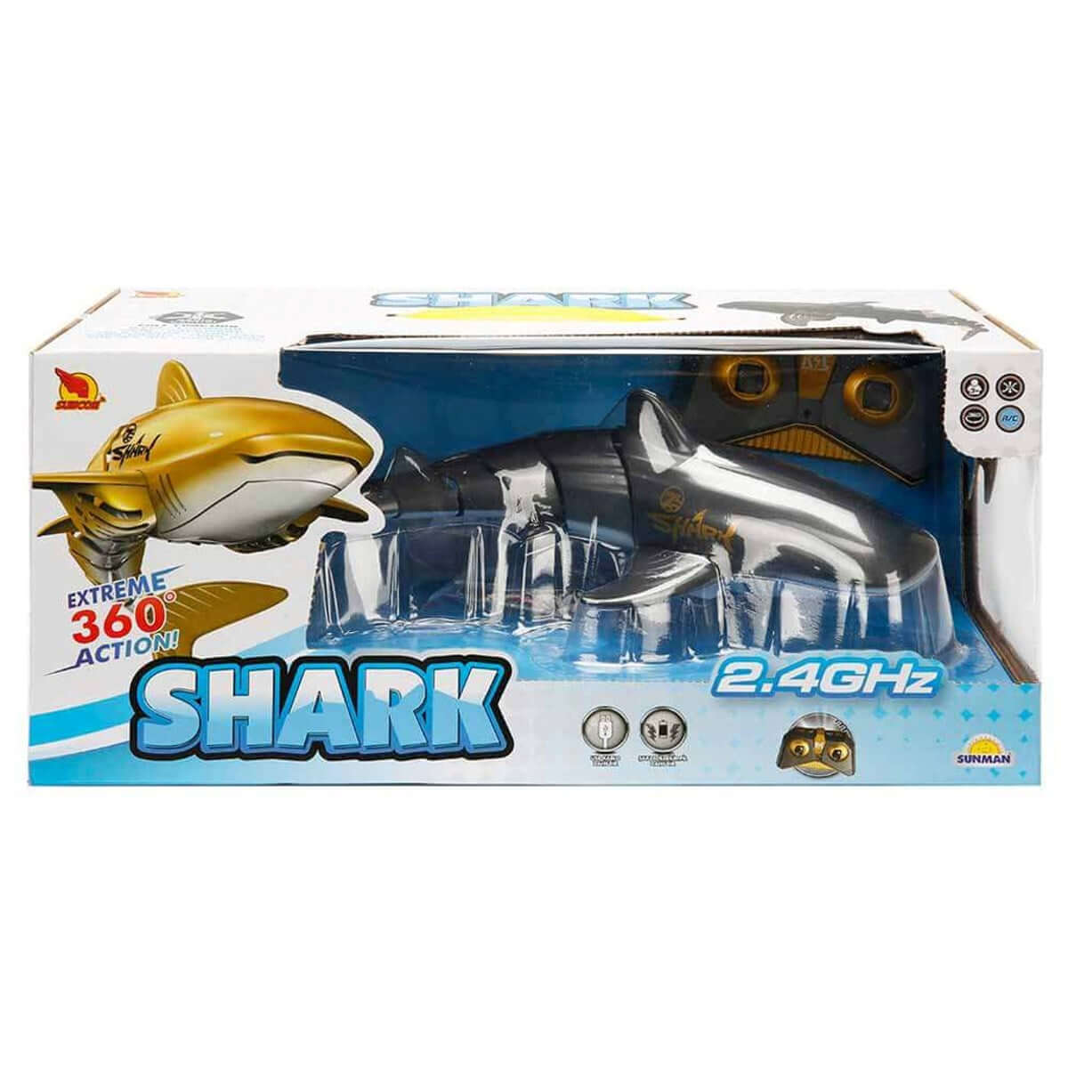 Suncon Uzaktan Kumandalı Köpek Balığı 30 Cm Siyah